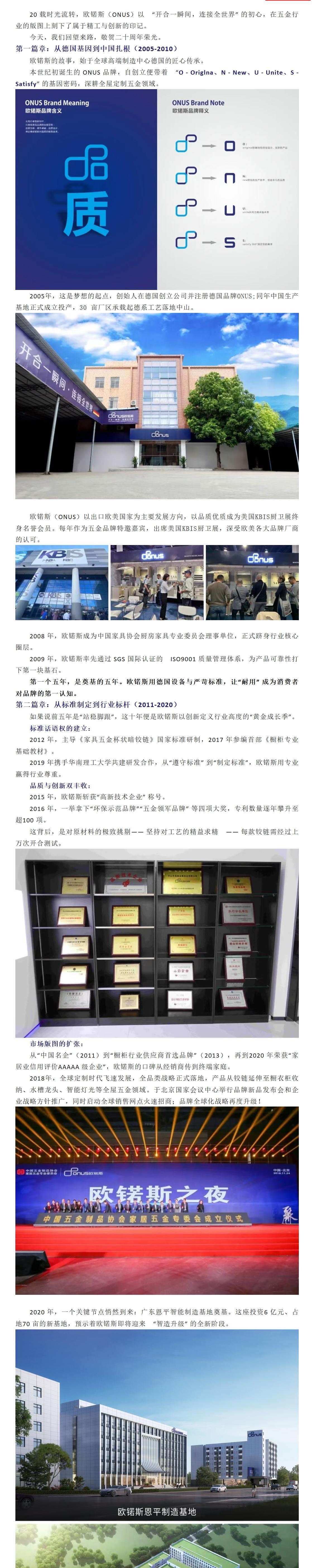 开合一瞬间 连接全世界——欧锘斯二十周年 致敬时光封面图