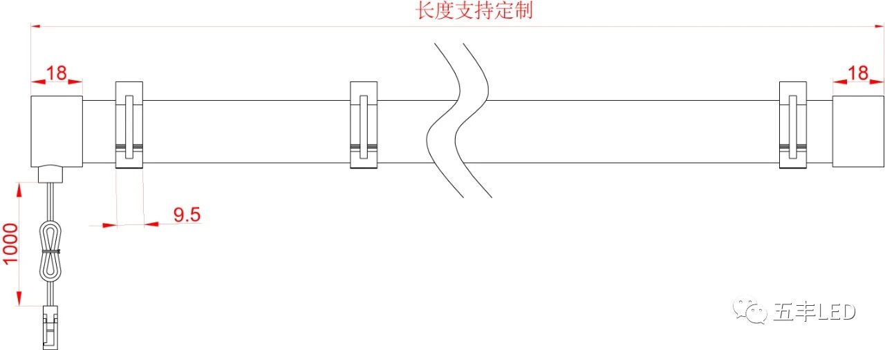 丰——LED灯带柔性360°通体发光圆形软灯管配图2