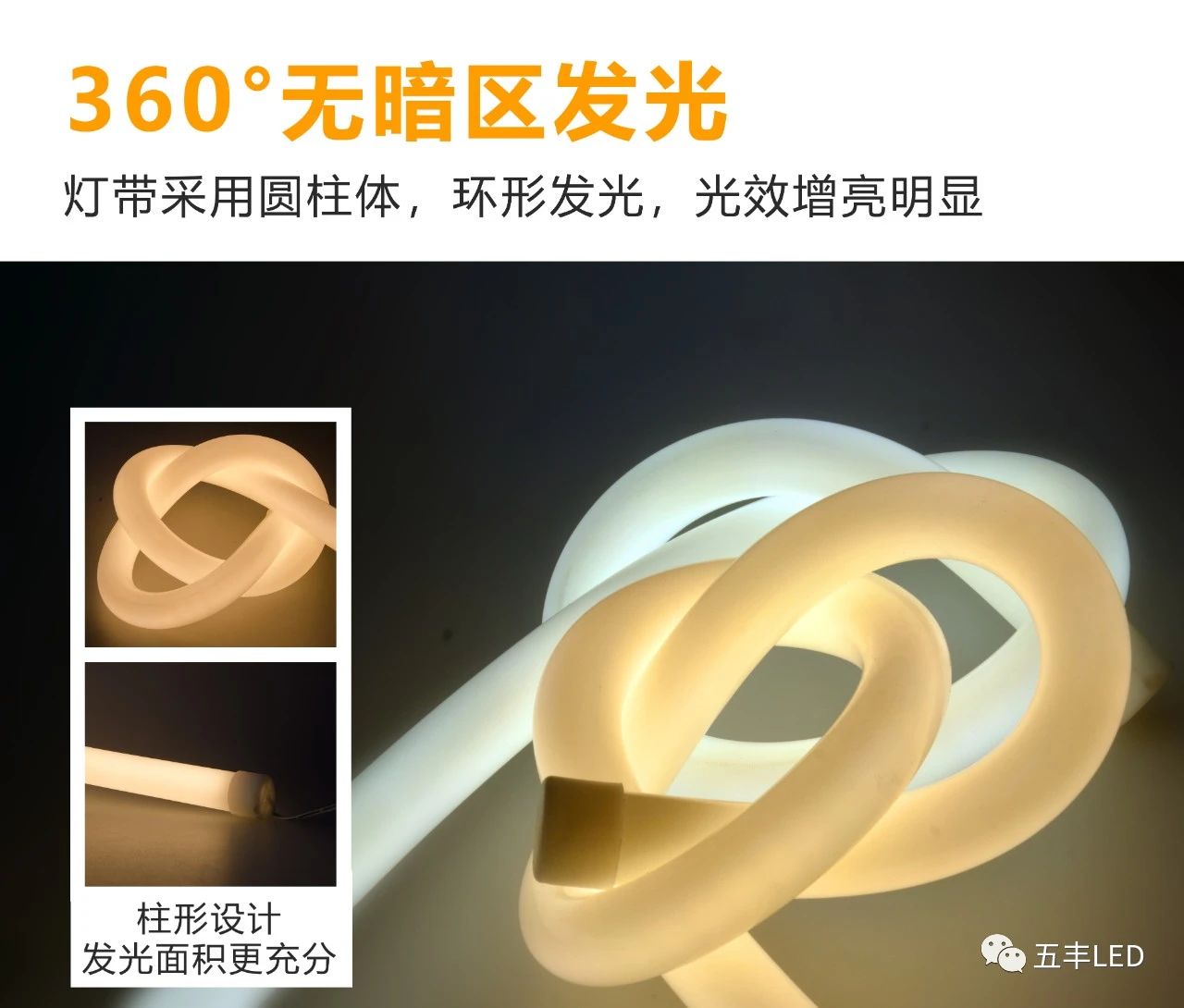 丰——LED灯带柔性360°通体发光圆形软灯管配图5