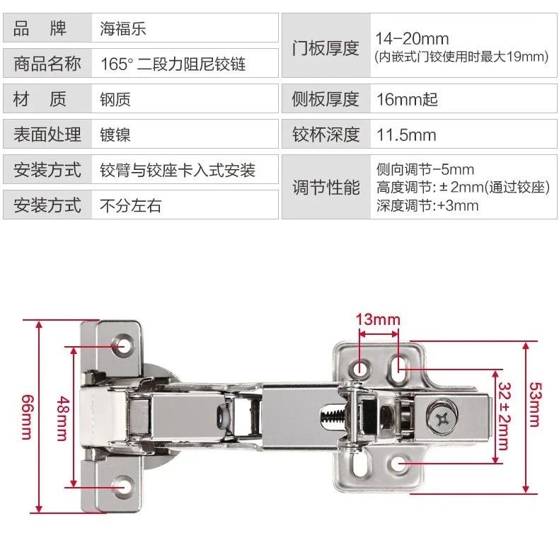 海福乐——Metalla快装阻尼铰链系列配图8