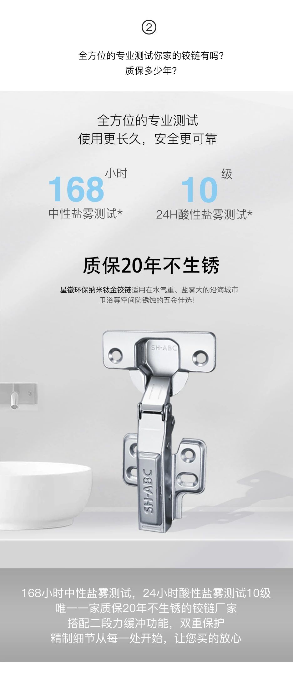 星徽——纳米钛金铰链：质保20年不生锈的铰链！配图2