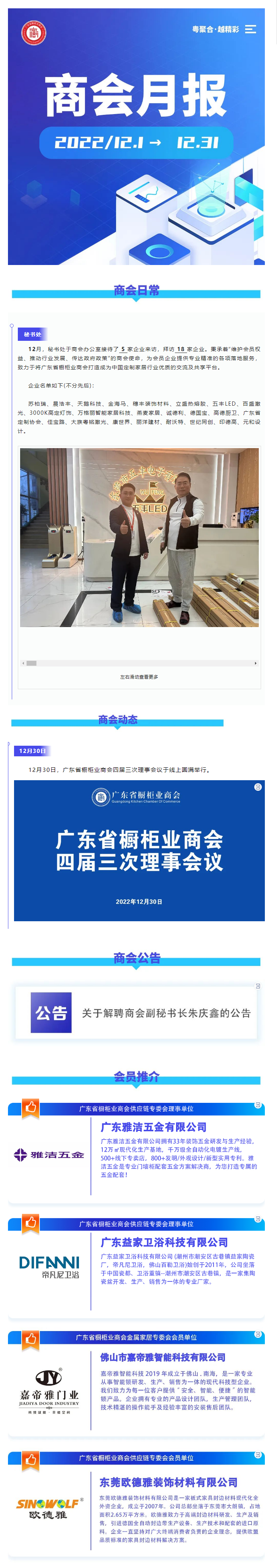 月报｜广橱商2022年12月工作简报封面图