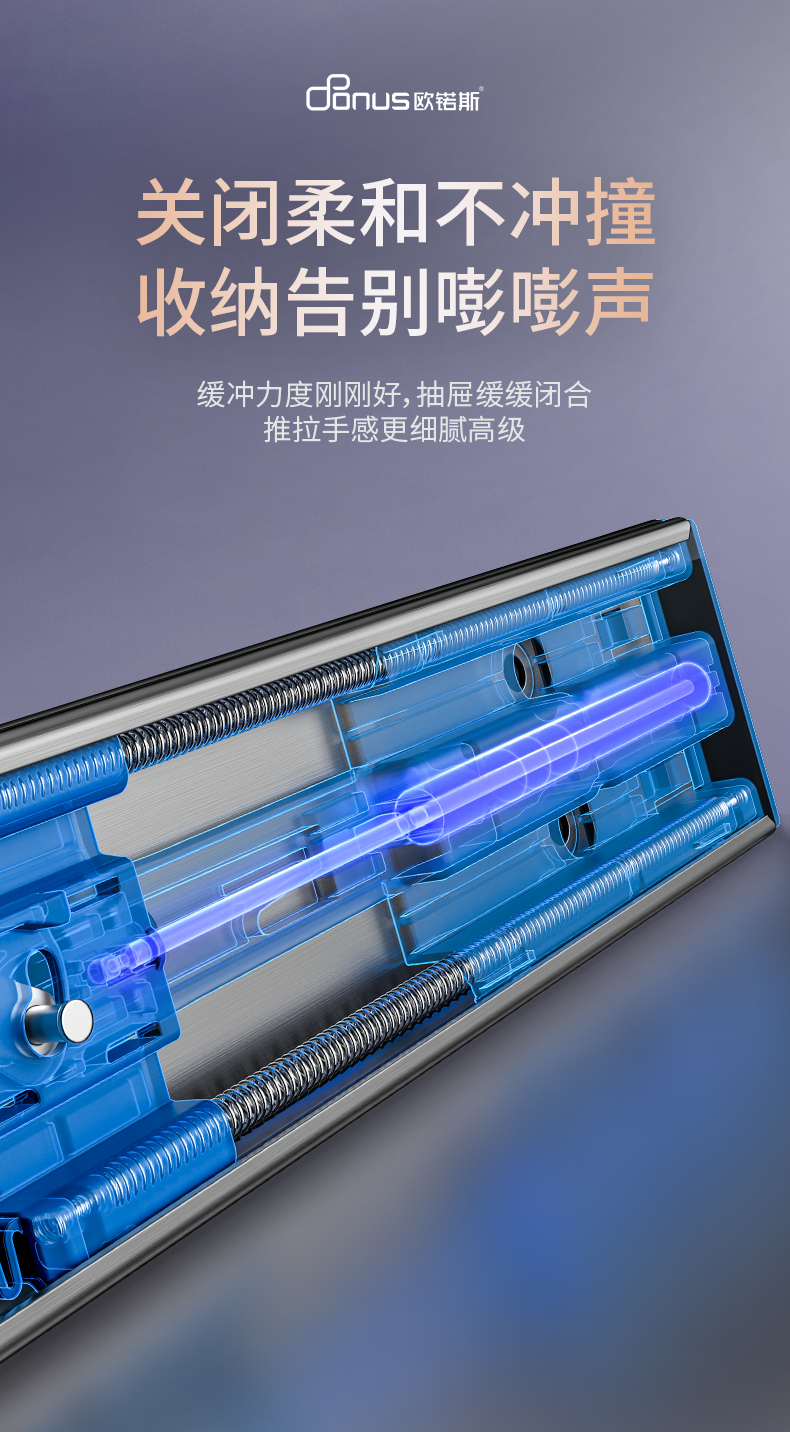 会员动态 | 精益求精 实力自显 —— 欧锘斯D5款三节缓冲钢珠滑轨 推拉顺滑到底 生活不留卡顿配图4